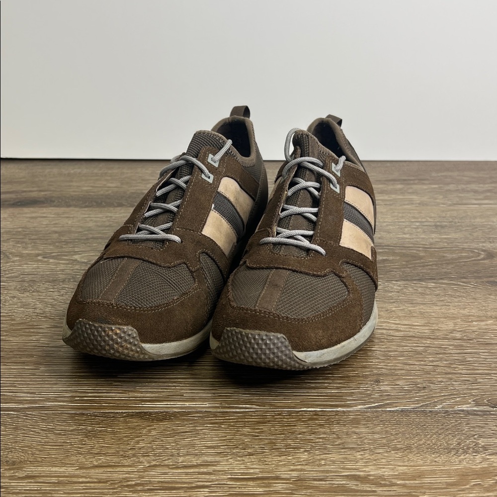 TSUBO Brown Leather & Mesh Casual Sneakers | Men’s US 9
